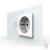 Intrerupator Simplu Cap Scara / Cruce + Priza LIVOLO cu Rama Din Sticla, Standard Italian, 4M SmartElectro IntelligentHouse