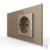 Intrerupator Simplu Cap Scara / Cruce + Priza LIVOLO cu Rama Din Sticla, Standard Italian, 4M SmartElectro IntelligentHouse
