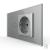 Intrerupator Simplu Cap Scara / Cruce + Priza LIVOLO cu Rama Din Sticla, Standard Italian, 4M SmartElectro IntelligentHouse