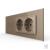 Intrerupator Dublu Cap Scara / Cruce + 2 Prize LIVOLO cu Rama Din Sticla, Standard Italian, 6M SmartElectro IntelligentHouse