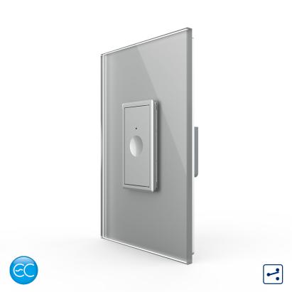 Intrerupator Simplu Cap Scara / Cruce cu Touch Livolo cu Rama Din Sticla 1M, Zigbee EC - Serie Noua SmartElectro IntelligentHouse