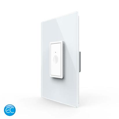 Intrerupator Simplu cu Touch Livolo cu Rama Din Sticla 1M, Zigbee EC SmartElectro IntelligentHouse