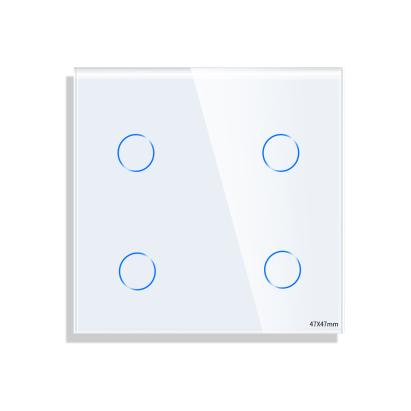 Panou Intrerupator Cvadruplu cu Touch Mini din Sticla LUXION SmartElectro IntelligentHouse