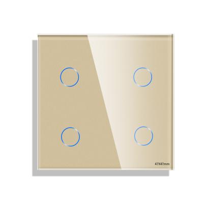 Panou Intrerupator Cvadruplu cu Touch Mini din Sticla LUXION SmartElectro IntelligentHouse