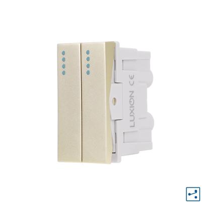 Modul Intrerupator Dublu Cap-Scara Mecanic 2M / 1M LUXION, Standard Italian SmartElectro IntelligentHouse