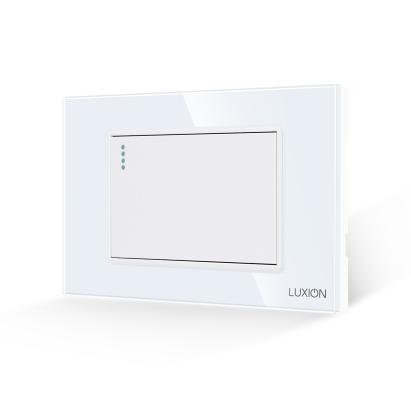 Intrerupator Simplu Mecanic LUXION cu Rama din Sticla, Standard Italian, 3M SmartElectro IntelligentHouse