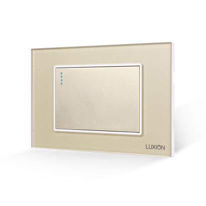 Intrerupator Simplu Mecanic LUXION cu Rama din Sticla, Standard Italian, 3M SmartElectro IntelligentHouse