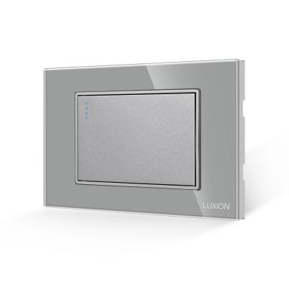 Intrerupator Simplu Mecanic LUXION cu Rama din Sticla, Standard Italian, 3M SmartElectro IntelligentHouse