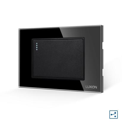 Intrerupator Simplu Cap Scara Mecanic LUXION cu Rama din Sticla, Standard Italian, 3M SmartElectro IntelligentHouse