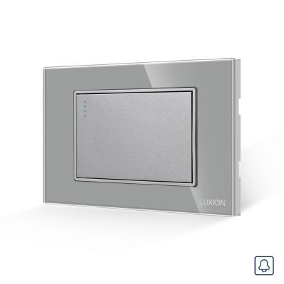 Intrerupator cu Revenire (Sonerie) Mecanic LUXION cu Rama din Sticla, Standard Italian, 3M SmartElectro IntelligentHouse