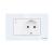 Intrerupator Simplu + Priza cu Rama din Sticla LUXION, Standard Italian, 3M SmartElectro IntelligentHouse