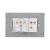Intrerupator Simplu Cap Scara + Priza cu Rama din Sticla LUXION, Standard Italian, 3M SmartElectro IntelligentHouse