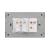 Intrerupator Simplu Cap Scara + Priza cu Rama din Sticla LUXION, Standard Italian, 3M SmartElectro IntelligentHouse