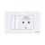 Intrerupator Dublu + Priza cu Rama din Sticla LUXION, Standard Italian, 3M SmartElectro IntelligentHouse