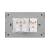 Intrerupator Dublu + Priza cu Rama din Sticla LUXION, Standard Italian, 3M SmartElectro IntelligentHouse