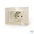 Intrerupator Dublu Cap Scara + Priza cu Rama din Sticla LUXION, Standard Italian, 3M SmartElectro IntelligentHouse