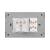 Intrerupator Dublu Cap Scara + Priza cu Rama din Sticla LUXION, Standard Italian, 3M SmartElectro IntelligentHouse
