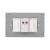Intrerupator Simplu Mecanic 1M si 2 Taste False LUXION cu Rama din Sticla, Standard Italian, 3M SmartElectro IntelligentHouse