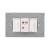 Intrerupator Simplu Cruce Mecanic 1M si 2 Taste False LUXION cu Rama din Sticla, Standard Italian, 3M SmartElectro IntelligentHouse