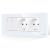 Intrerupator Dublu + 2 Prize cu Rama din Sticla LUXION, Standard Italian, 6M SmartElectro IntelligentHouse