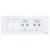 Intrerupator Dublu + 2 Prize cu Rama din Sticla LUXION, Standard Italian, 6M SmartElectro IntelligentHouse