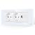 Priza Dubla Schuko + TV + Internet cu Rama din Sticla LUXION, Standard Italian, 6M SmartElectro IntelligentHouse