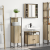 Set Mobilier Baie pe 3 Piese din Lemn Inginerizat Stejar Deschis GartenMobel Dekor