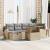 Set de Canapea cu 7 Piese Perne Ratan PE Bej GartenMobel Dekor