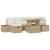 Set de Dining cu 7 Piese pentru Grădină cu Perne Bej Poliratan Acacia GartenMobel Dekor