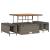 Set 11 piese sofa grădină cu perne gri din poli ratan și acacia,  Set 3 piese masă grădină cu perne gri din poli ratan și acacia GartenMobel Dekor