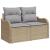 Set Sofa Grădină  8 Piese cu Pernițe Bej Poliratan Acacia, Sofa Grădină  2 Locuri cu Pernițe Bej Poliratan, Set de Cină Grădină  3 Piese cu Pernițe Bej Poliratan Acacia GartenMobel Dekor