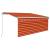 Copertină retractabilă manual stor&LED portocaliu&maro 3x2,5 m   GartenMobel Dekor
