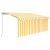 Copertină retractabilă manual cu stor, galben&alb, 3,5x2,5 m   GartenMobel Dekor