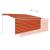Copertină retractabilă manual cu stor portocaliu&maro 3,5x2,5 m   GartenMobel Dekor
