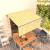 Copertină retractabilă automat cu stor, galben&alb, 3,5x2,5 m GartenMobel Dekor