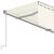 Copertină retractabilă manual cu stor, crem, 4x3 m GartenMobel Dekor