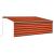 Copertină retractabilă manual cu stor, portocaliu&maro, 4,5x3 m GartenMobel Dekor