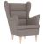 Fotoliu cu taburet pentru picioare, gri taupe, material textil GartenMobel Dekor