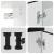 Set dulap de bucătărie 11 piese „Porto” lemn negru prelucrat GartenMobel Dekor