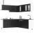 Set dulap de bucătărie 11 piese „Porto” lemn negru prelucrat GartenMobel Dekor