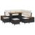 Set de sofa de grădină  cu 8 piese cu perne Ratan negru Acacia, Set de dining de grădină  cu 3 piese cu perne Ratan negru Acacia GartenMobel Dekor