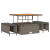Set de canapea de grădină  cu 11 piese și perne gri din ratan poli și acacia, Set de dining de grădină  cu 3 piese și perne gri din ratan poli și acacia GartenMobel Dekor