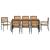 Set de Dining pentru Grădină  cu 9 Piese Negru Poly Rattan Acacia, Scaune de Grădină  Stivuibile cu Perne 2 buc Negru Poly Rattan GartenMobel Dekor