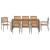 Set de Masă pentru Grădină  cu 9 Piese Gri Rattan Polimeric Acacia, Scaune Stivuibile pentru Grădină  cu Perne 2 buc Gri Rattan Polimeric GartenMobel Dekor