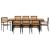 Set de Dining pentru Grădină cu 9 Piese Negru Rattan Poliester Acacia, Scaune de Grădină Stivuibile cu Perne 2 buc Negru Rattan Poliester GartenMobel Dekor