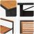 Set de Dining pentru Grădină cu 9 Piese Negru Rattan Poliester Acacia, Scaune de Grădină Stivuibile cu Perne 2 buc Negru Rattan Poliester GartenMobel Dekor