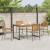 Set de Dining pentru Grădină din 5 Piese Gri Poli Rattan Acacia, Scaune Stivuibile pentru Grădină  cu Perne 2 buc Gri Poli Rattan GartenMobel Dekor