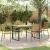 Set de Dining pentru Grădină din 5 Piese Gri Poli Rattan Acacia, Scaune Stivuibile pentru Grădină  cu Perne 2 buc Gri Poli Rattan GartenMobel Dekor