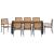 Set Masa Gradina  9 Piese Negru Poly Rattan Acacia, Scaune Gradina Stivuibile  cu Perne 2 buc Negru Poly Rattan GartenMobel Dekor