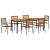 Set Mese Grădină  7 Piese Negru Poly Rattan Acacia, Scaune Grădină Stivuibile  cu Perne 2 buc Negru Poly Rattan, Masă Grădină  180x90x75 cm Lemn Solid Acacia și Metal GartenMobel Dekor